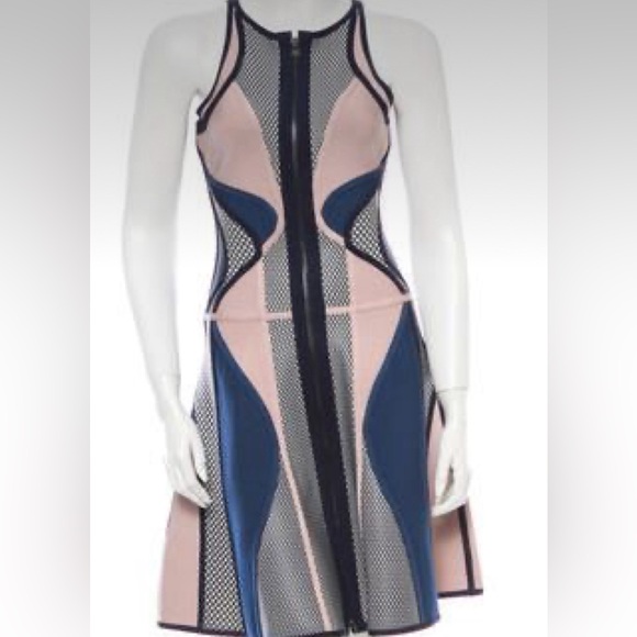 Herve Leger Natia Dress in Navy and multicolor size S - Picture 2 of 10
